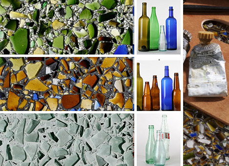 Recycled Glass Tile Countertop Surface Material | Designs & Ideas on Dornob
