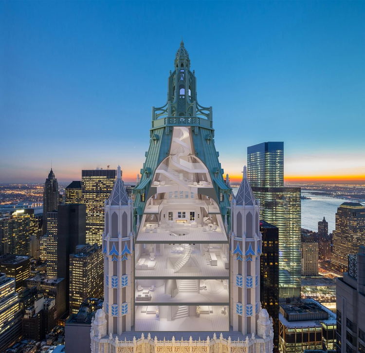 Inside The Nyc Woolworth Buildings 79 Million “pinnacle” Penthouse