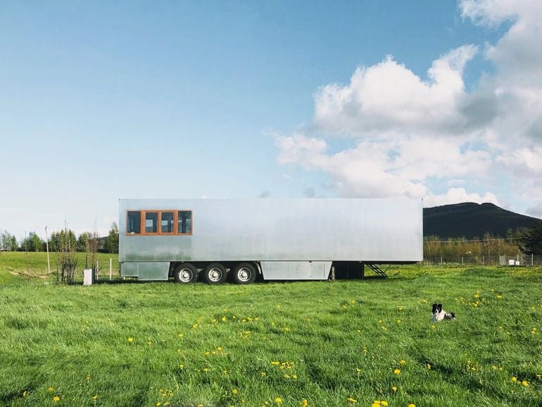 Poland?s First Off-Grid Mobile Hotel is Made of Upcycled Refrigerator Trailers