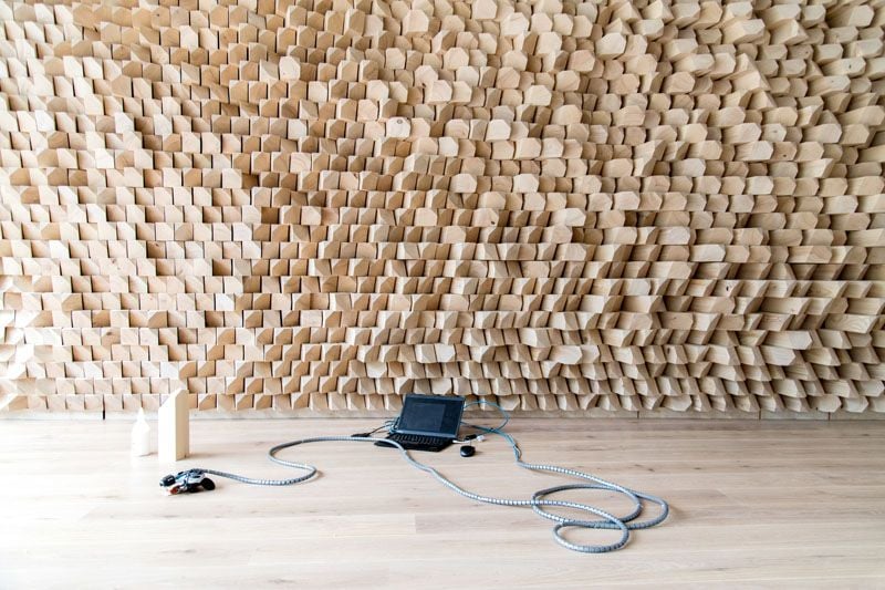 A computationally designed acoustic wall by Gramazio and Kohler 