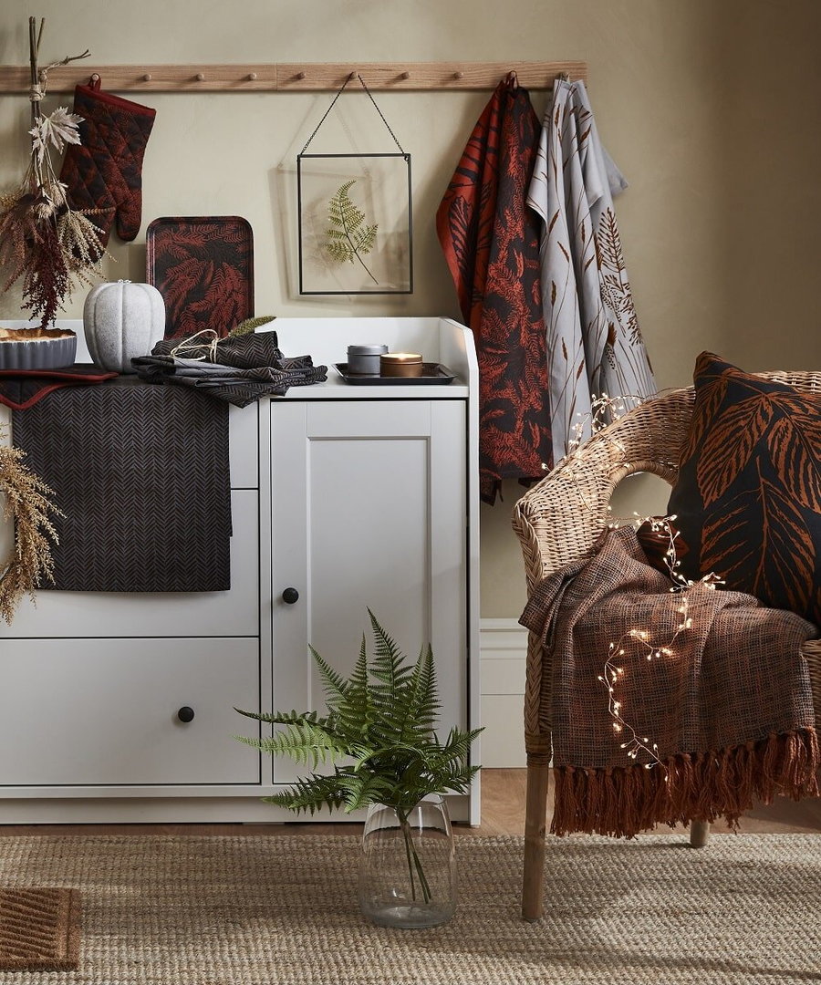 Cozy, stylish decor pieces featured in IKEA's Fall 2021 Höstkvall collection.