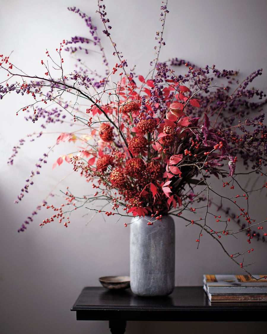 Seasonal blooms like these make for a great and easy way to bring fall into your home.