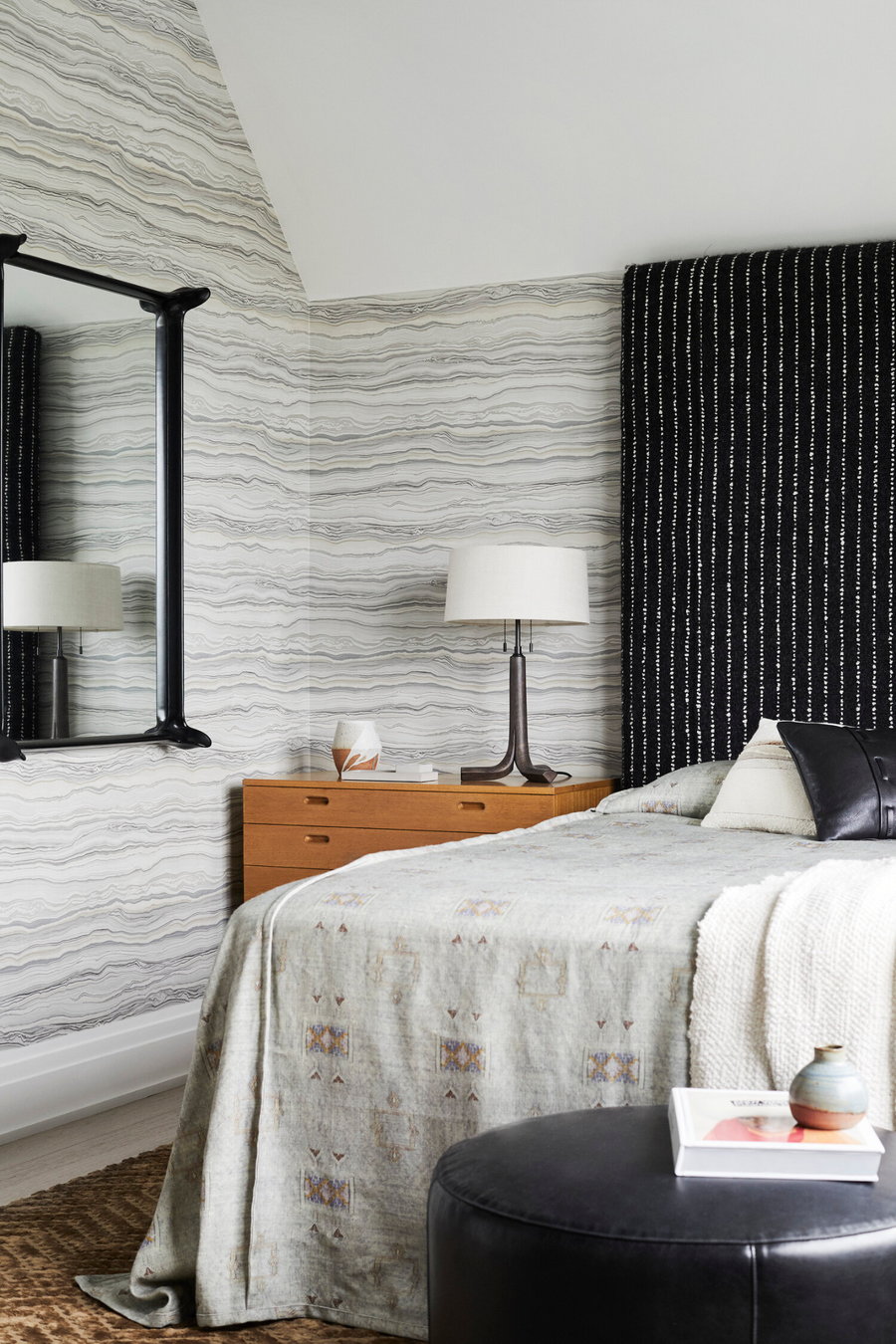 Textural walls and furniture pieces make designer Chad Dorsey's Hamptons Showhouse a modern delight.