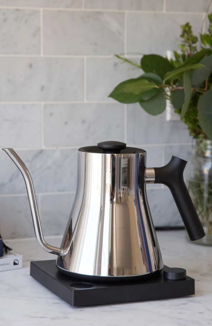 The Fellow Stagg Pour-Over Electric Tea Kettle makes for a stylish, affordable Mother's Day present. 