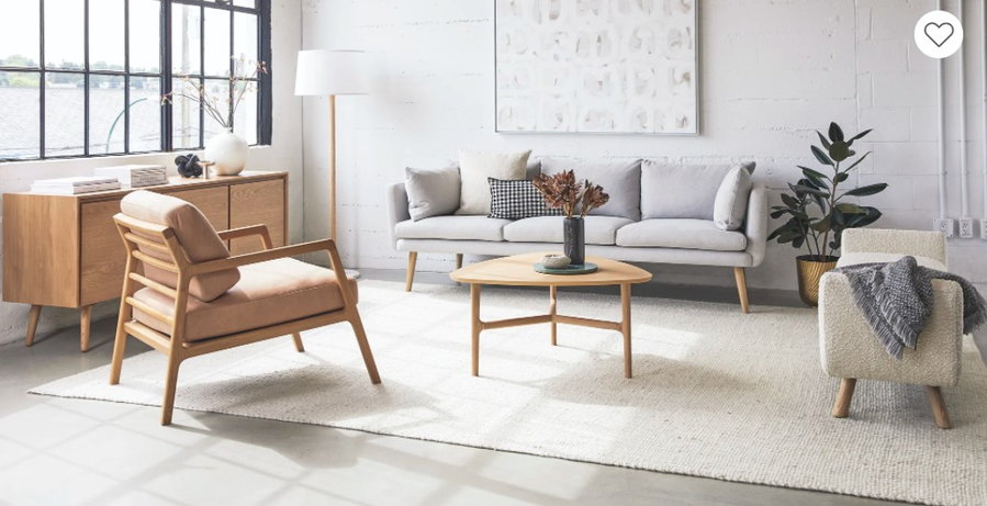 Light Gray Scandi Style Couch from Article