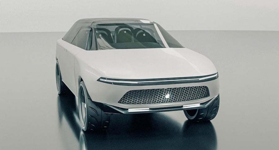Speculative concept renders for Apple's upcoming self-driving luxury car.