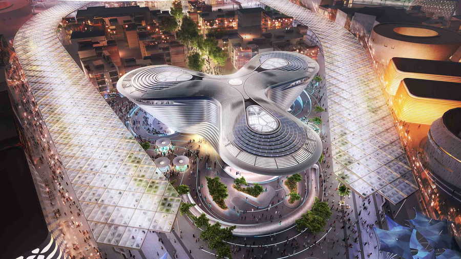 Computer renderings for the postponed Expo 2020 Dubai.