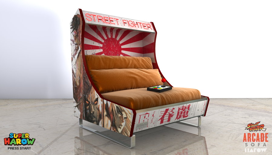 Street Fighter-themed Arcade chair from French artist Harow.