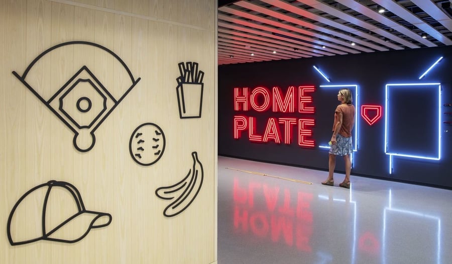 Fun themed café inside the Studios Architecture-designed MLB headquarters in New York.