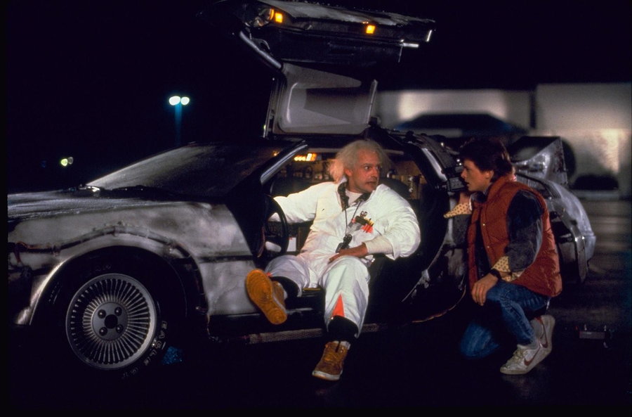 The DeLorean as featured in the iconic 