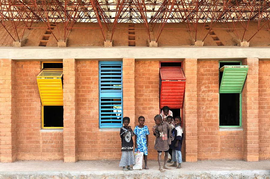 Gando Primary School extension in Burkina Faso designed by Francis Kéré. 