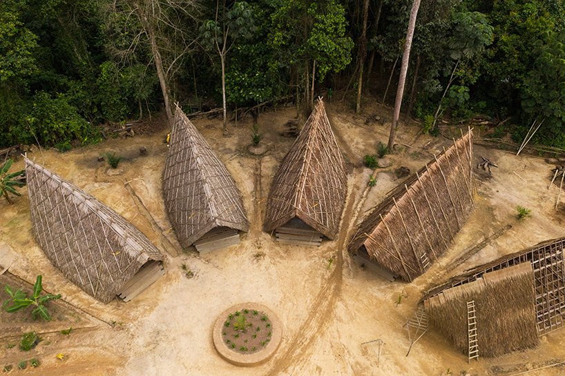 The huts featured in the new village were inspired by ancestral African designs, and were built entirely using native Cameroonian construction methods.
