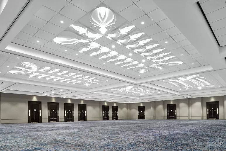 Eye-grabbing gypsum ceiling design by Armstrong.