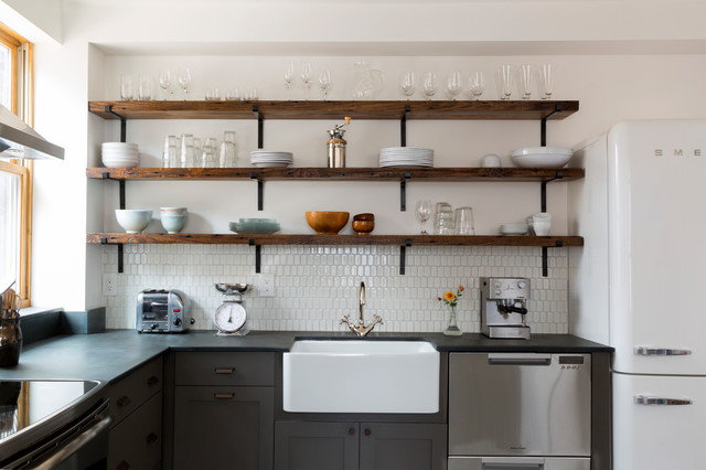 Open shelving may look nice in pictures, but the reality is a whole lot of upkeep.