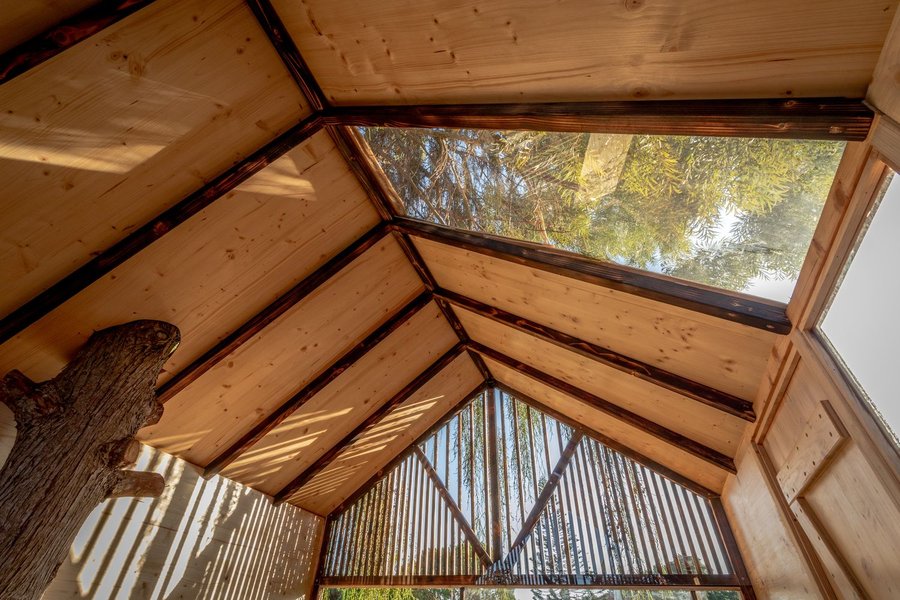 simple treehouse roof