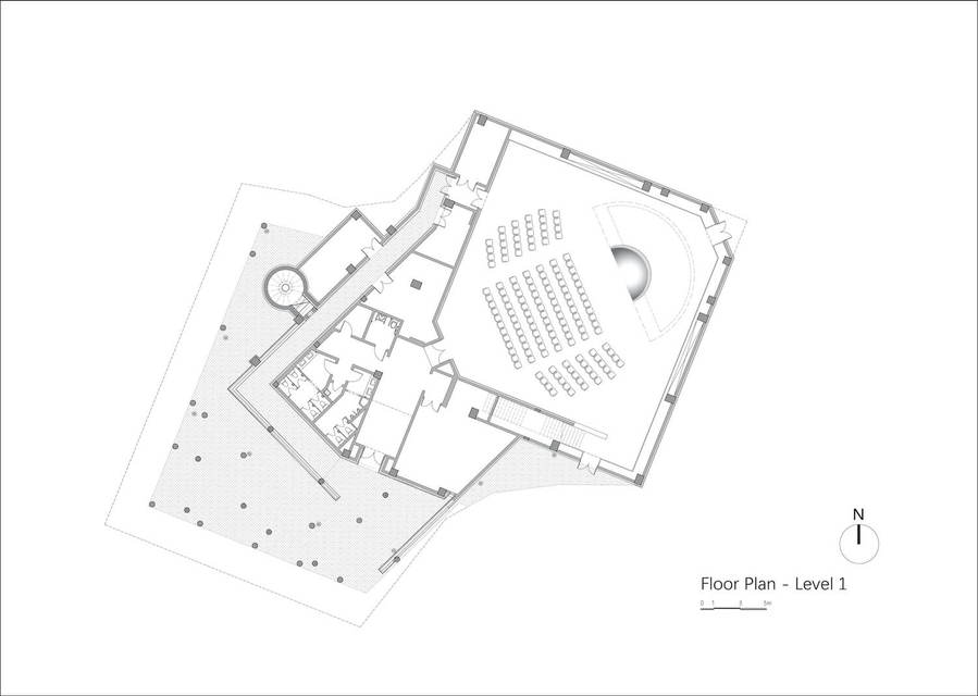 Layout of the Hometown Moon Chapel's first floor