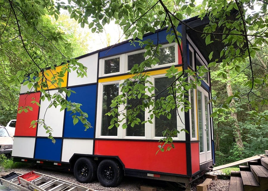 Mondrian Tiny Home by Nathan of Studio 513 Designs. Available for sale on Etsy 