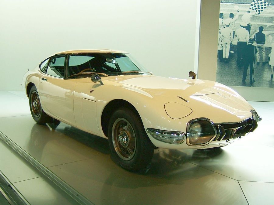 An original 1960s Toyota 2000GT sports car. 