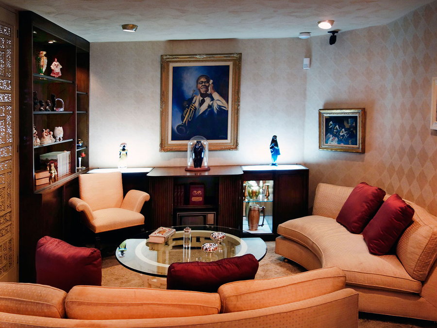 Living area in the Louis Armstrong House Museum, Queens, New York.