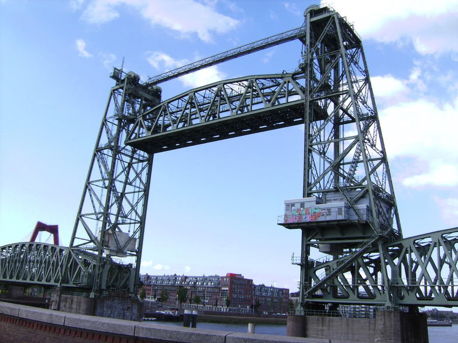 Rotterdam's historic Koningshaven Bridge, soon to be demolished to accommodate billionaire Jeff Bezos' massive new superyacht.