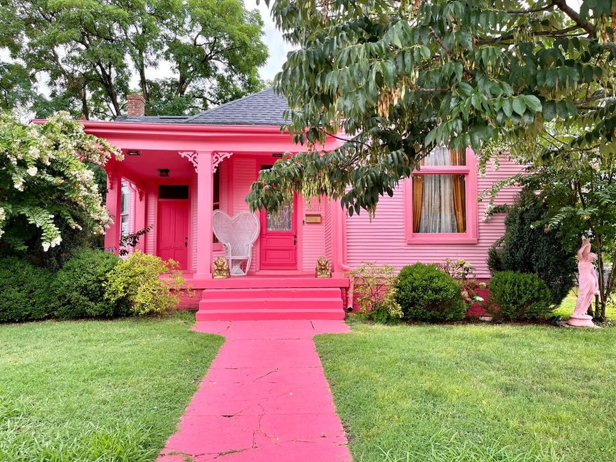The House of Adora really does look like a life-size Barbie Dream House.