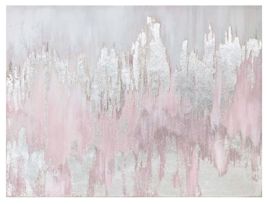 Calming abstract wall art featured in Laila Ali's cozy new decor collection. 