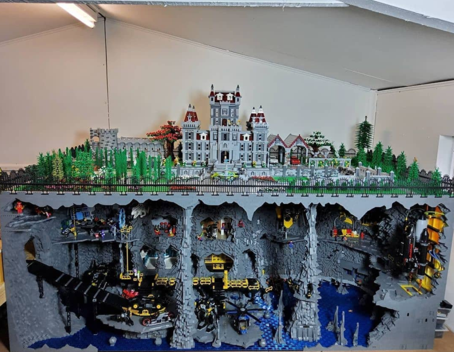 LEGO Batcave and Wayne Manor created by Instagram user @lego_leprechaun. 