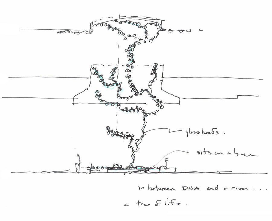 Early sketch for Maya Lin's new 