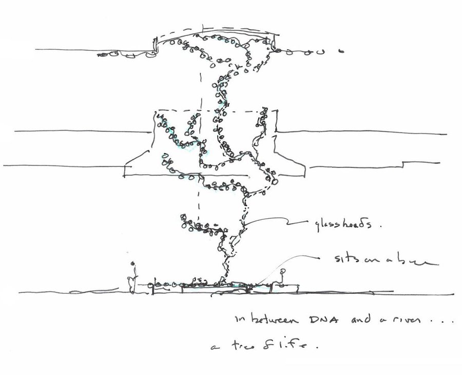 Early sketch for Maya Lin's new 