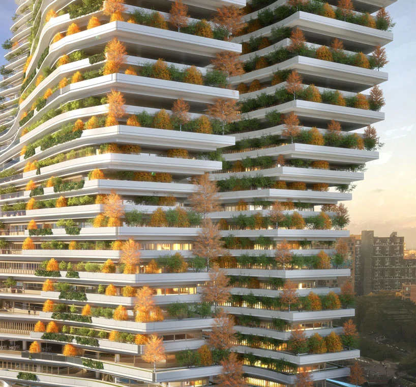 Trees will grow all up and down the Mandragora tower's expansive facade.