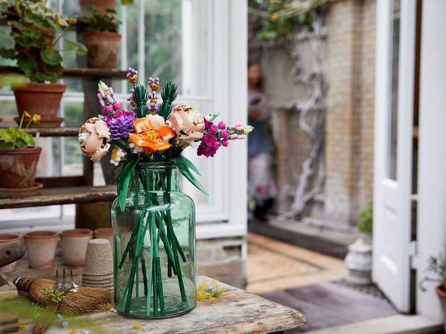 The LEGO Bouquet Kit, as featured in the company's new stress-relieving 