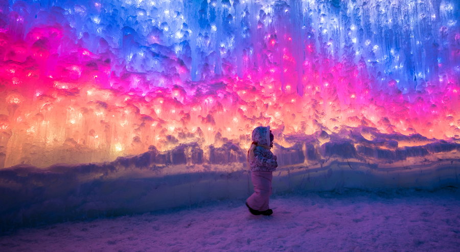 Marvel in the magic of Brent Christensen's translucent ice castles. 