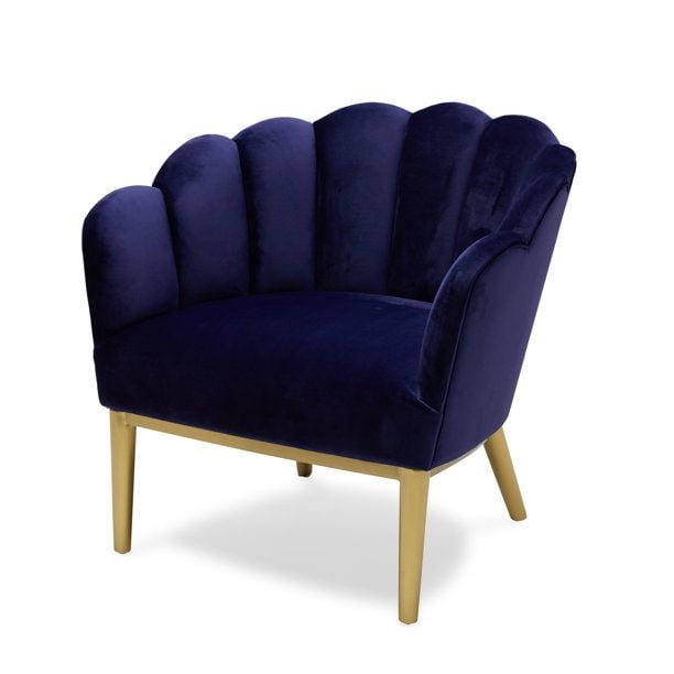 Elegant petal accent chair featured in Drew Barrymore's 