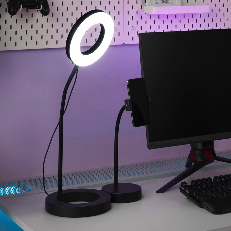 Ring light featured in IKEA's new line of gaming furniture, made in collaboration with Republic of Gamers.