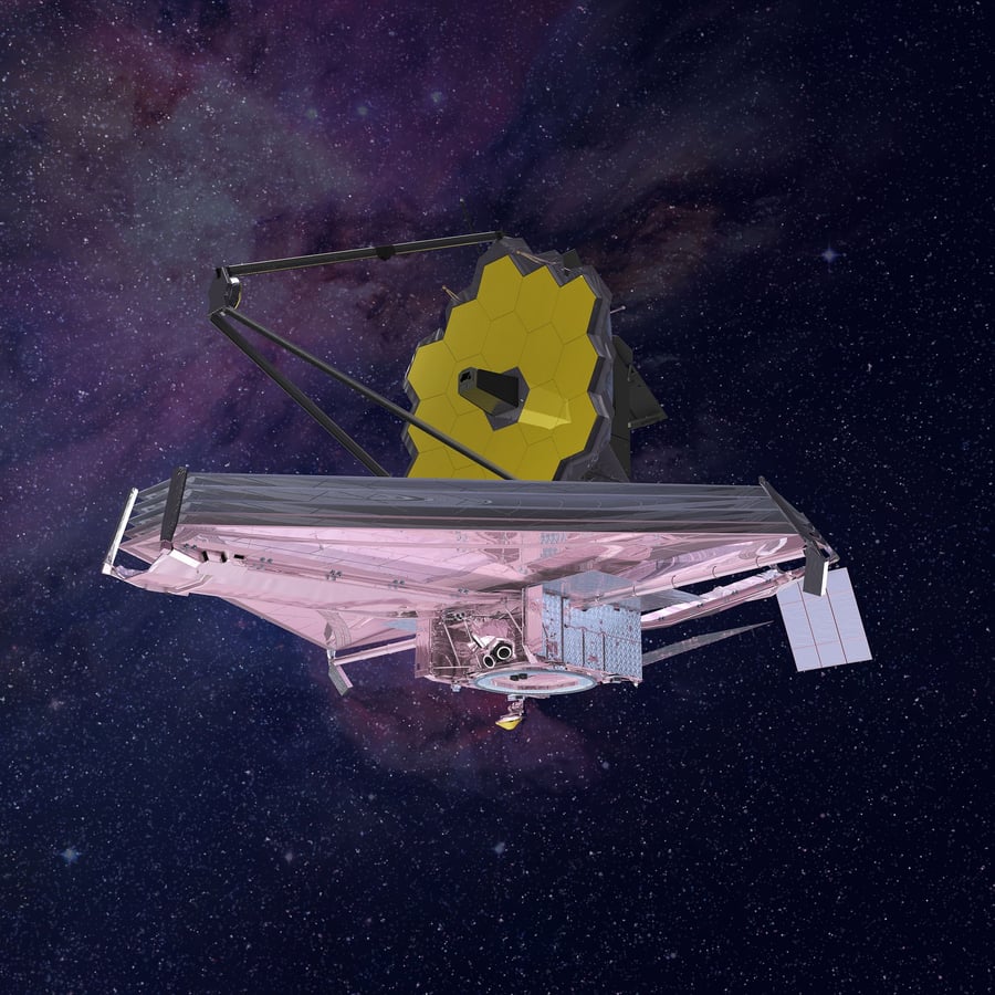 NASA's new James Webb Telescope sails through deep space.