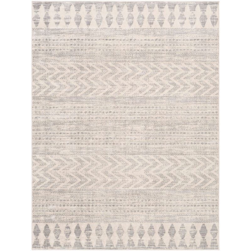The Warlick Oriental Gray/Taupe Area Rug, as featured in Wayfair's 2020 Cyber Week Sale.