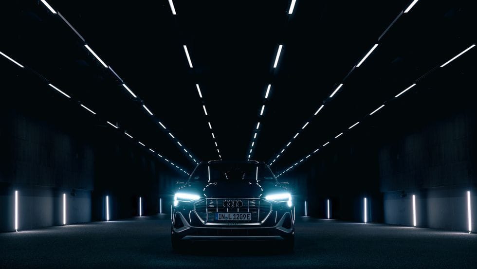 Adaptive driving beam headlights are already available in some cars like this Audi e-tron. 