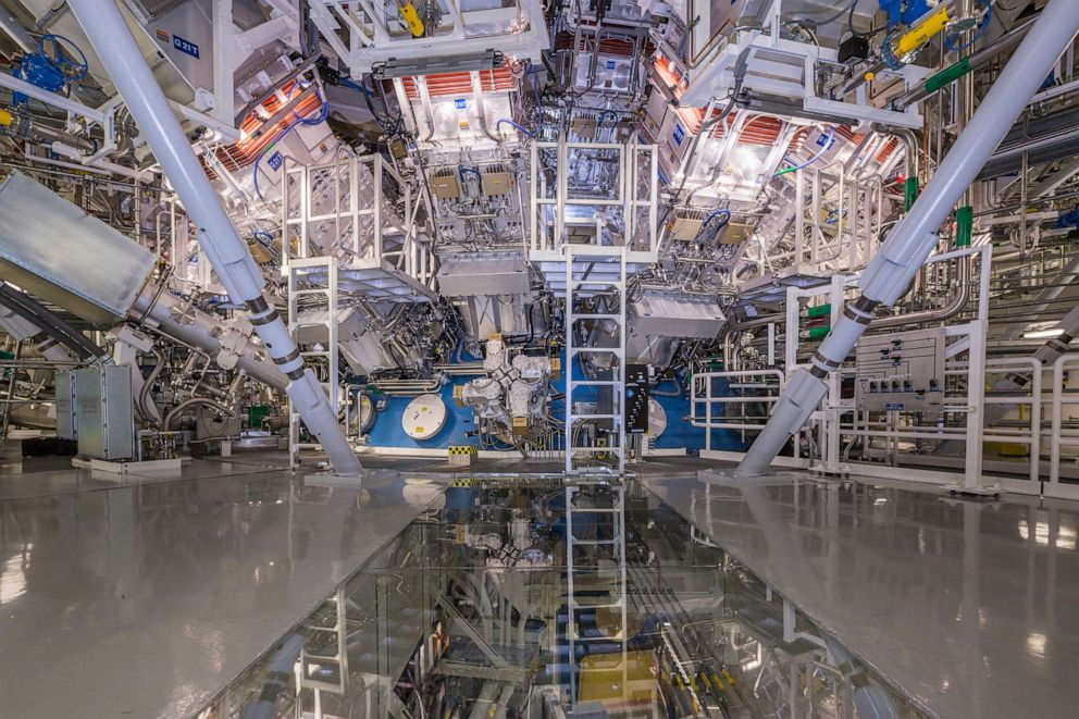 Target bay in the national ignition facility where the December 5th breakthrough in nuclear fusion occurred. 