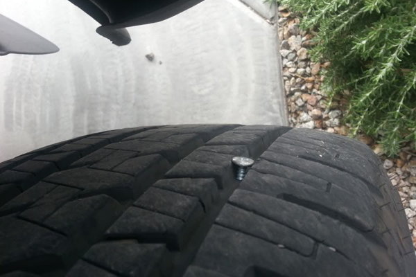 Nailed Tire