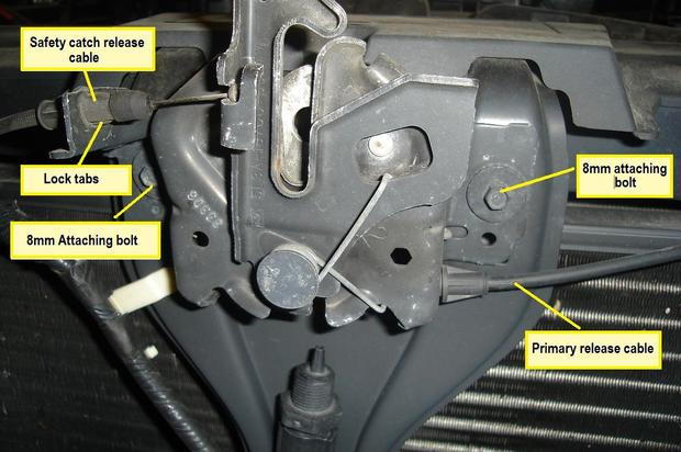 Ford F150 F250 Replace a Locking Hood Release Cable How to ... 2009 f550 fuse diagram 