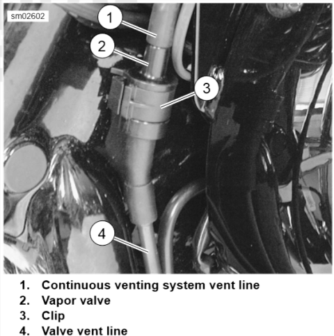 Vapor valve to vapor line