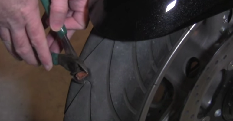 Repairing tire leak