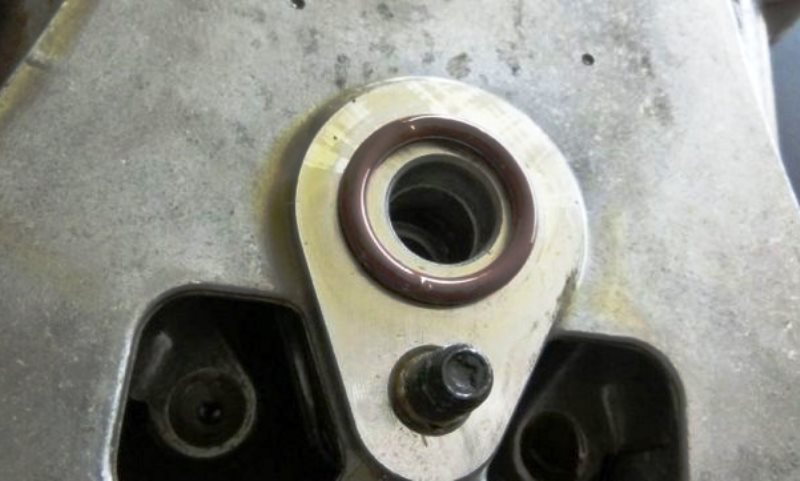 Requires removal of the rocker plate assembly to replace this O-ring