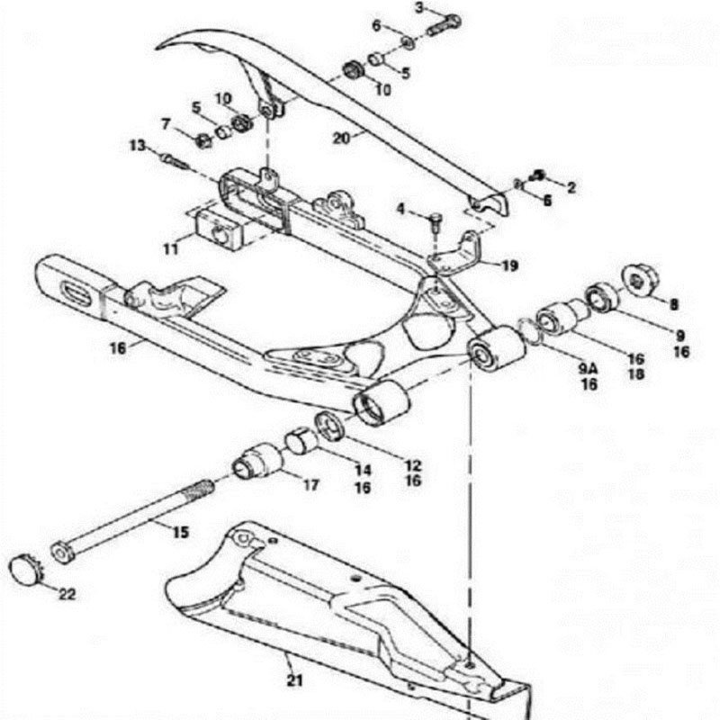 Rear swing arm assembly