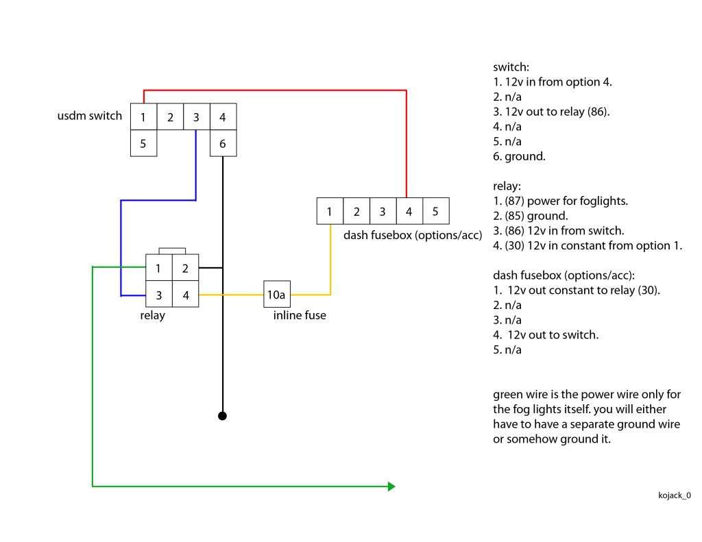 Honda Civic Fog Light Harness Diagram - Honda-Tech acura aftermarket fog lights wiring diagram 