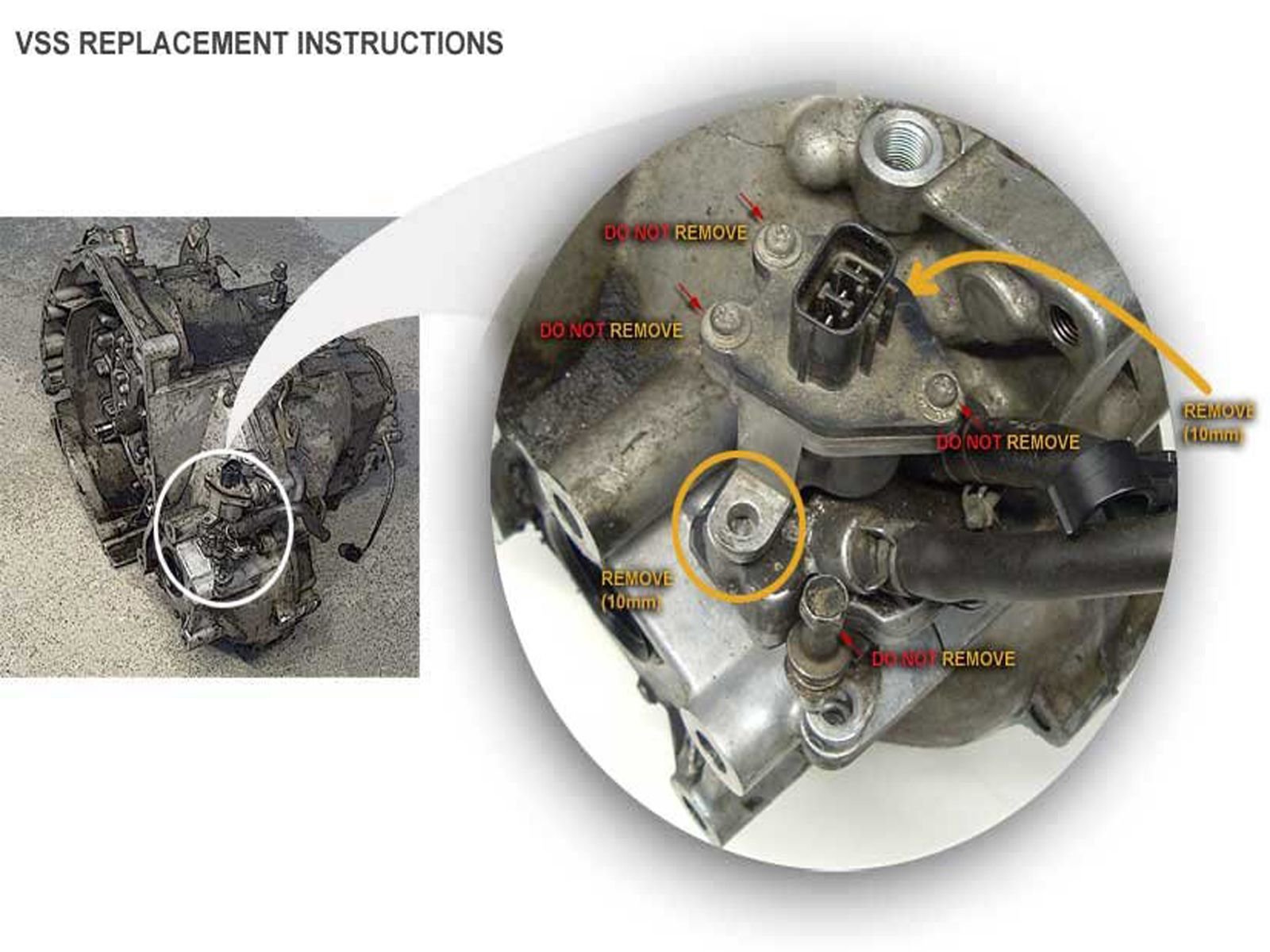 Honda automatic transmission VSS location