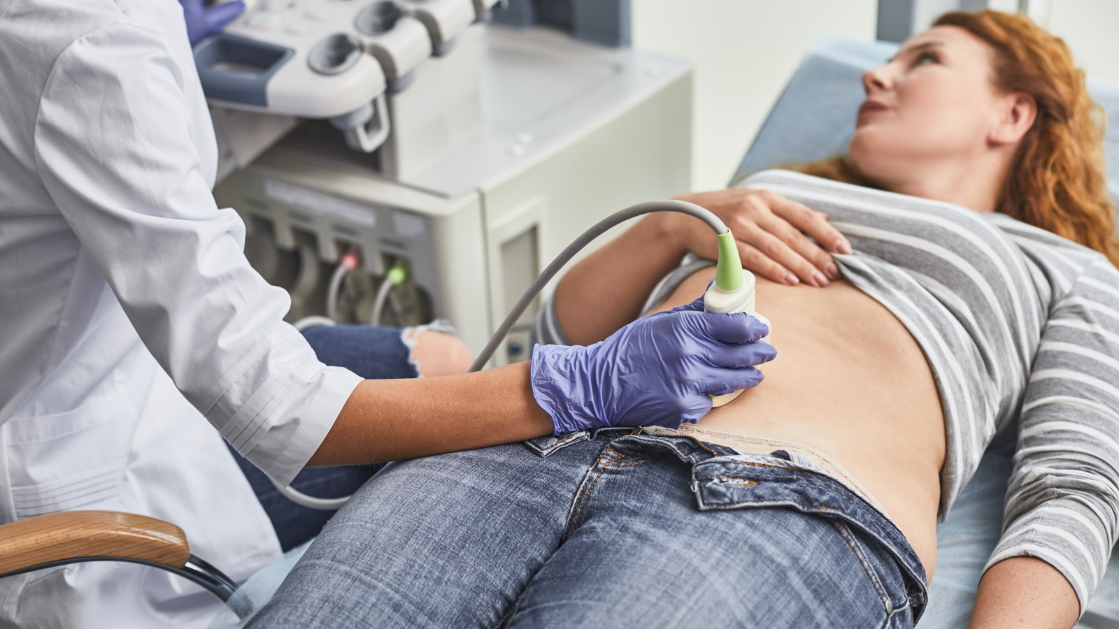 woman getting an ultrasou d