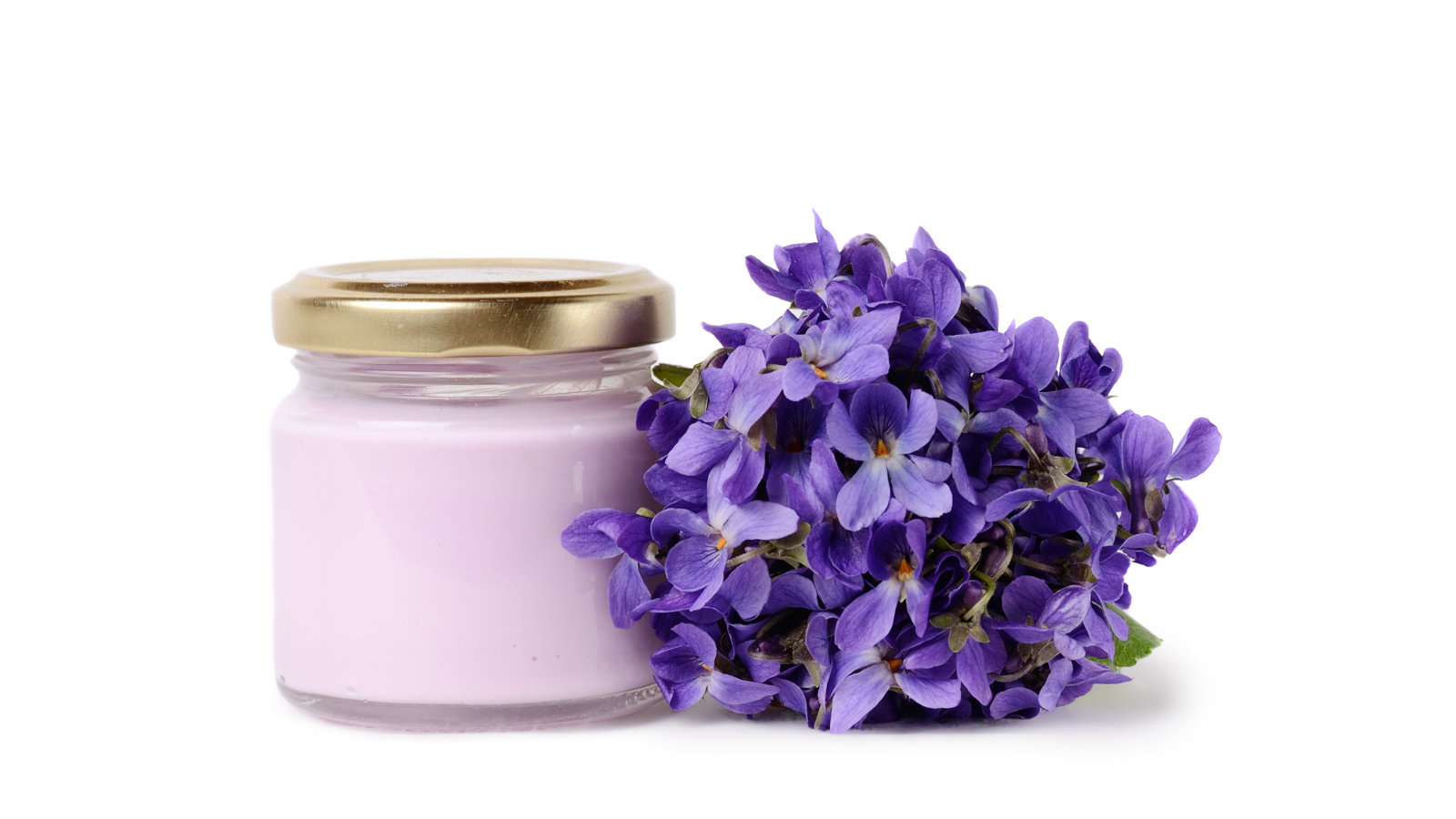 purple lotion and purple flowers