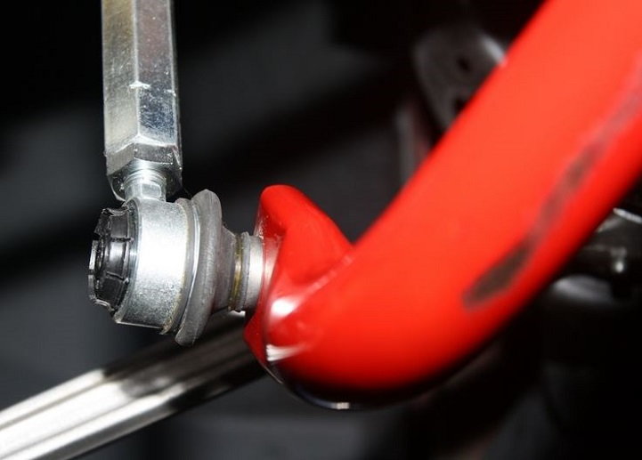 Make sure that your sway bar mounting bolts and end links are properly torqued