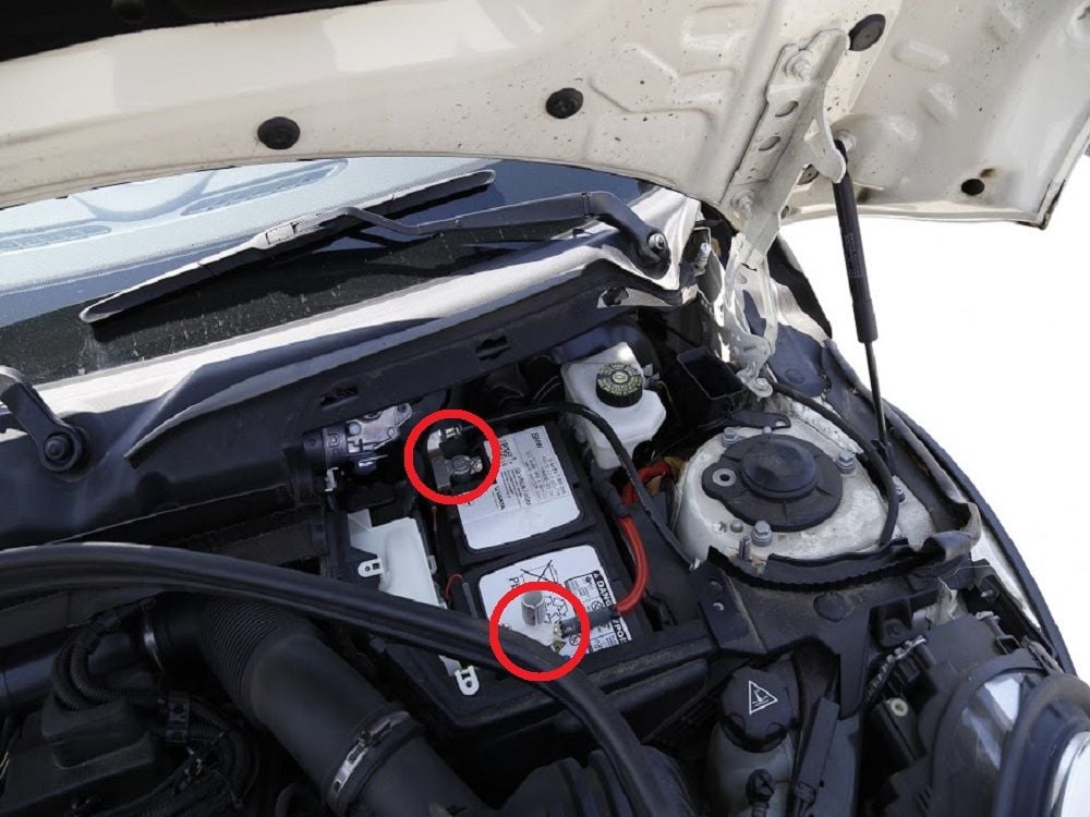 mini cooper f56 battery remove replace how to change diy pictures